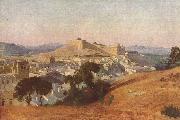 Jean-Baptiste Camille Corot Ansicht von Villeneuve-Les-Avignon, Das Fort Saint-Andre oil on canvas